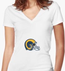 Los Angeles Rams - American Football Women's Fitted V-Neck T-Shirt
