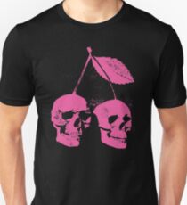 Pink Pastel Goth Kawaii Punk Cherry Skulls Unisex T-Shirt