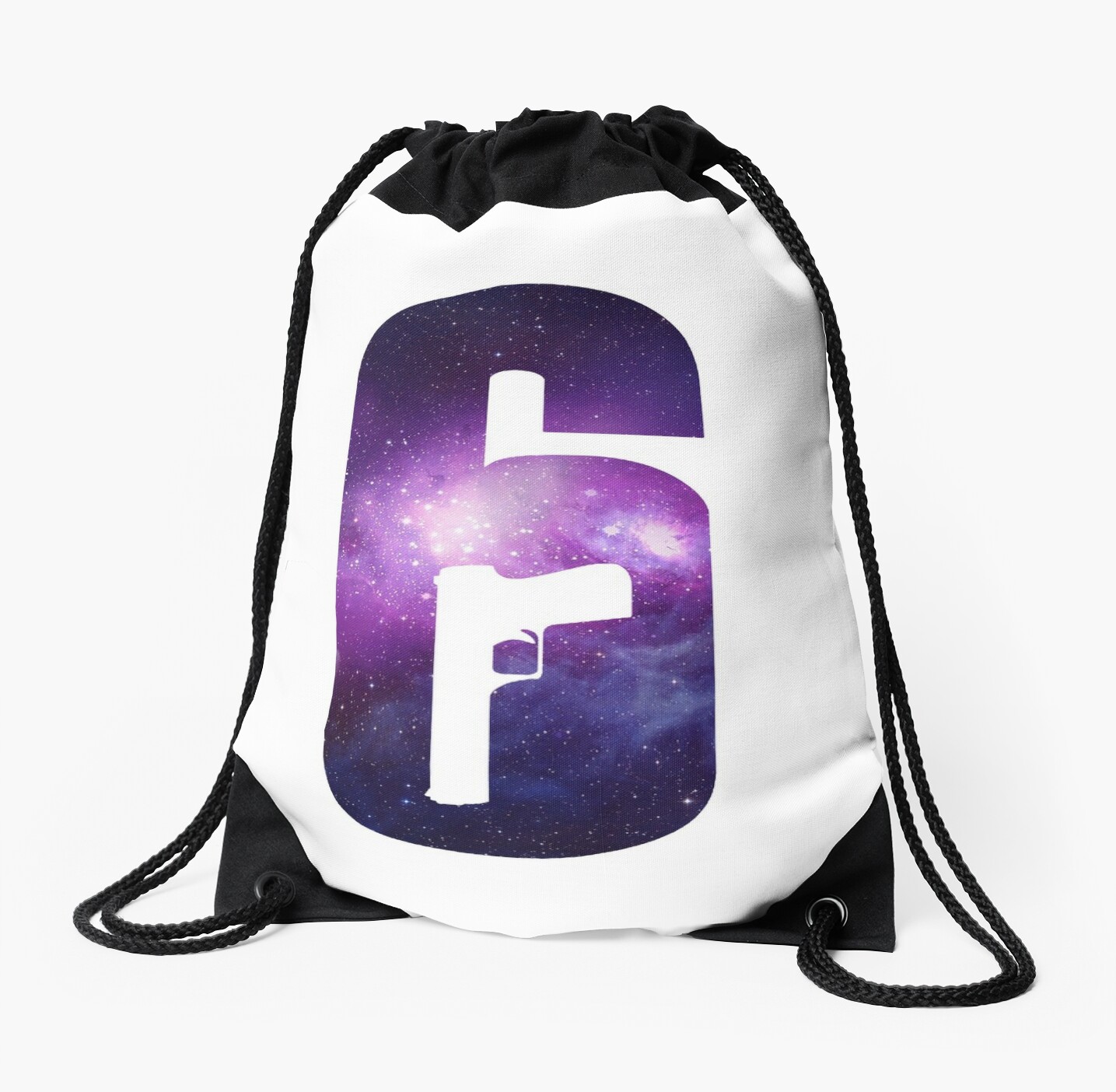 Rainbow 6 Siege Logo Galaxy Drawstring Bags By Bothot Redbubble