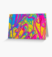 Colorful Abstract Oil Painting Greeting Card
