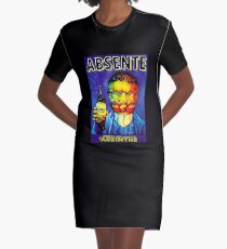 Absente (Wermut) Van Gogh Parodie Vintage Poster, T-Shirts, T-Shirts, Jersey, Poster, T-Shirts, Drucke, Print T-Shirt Kleid