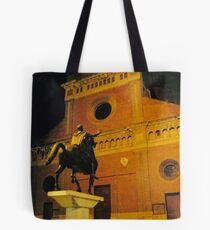 A Square in Pavia, Lombardia, Italy. Church of San Michele Maggiore. Tote Bag