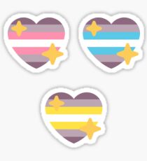 Stickers Emoji Demigender Sparkle Heart Sticker