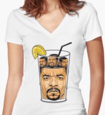 Ice T & Ice Cube Women's Fitted V-Neck T-Shirt