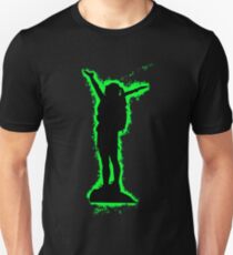 Silhouette climbing green and black silhouette Unisex T-Shirt