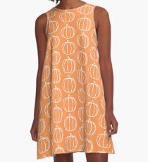 Geometric Pumpkin A-Line Dress
