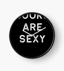Book Shirt Are Sexy Light Reading Authors Librarian Writer Gift Clock