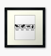 Scissors stone paper spock Framed Print