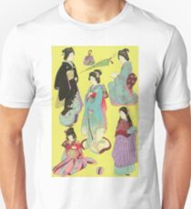 Japanese Art Print - Flowers of the City Unisex T-Shirt
