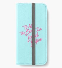 An alle Jungs, die ich früher geliebt habe, pink iPhone Flip-Case/Hülle/Klebefolie