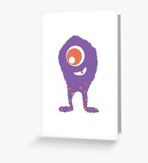 Big Purple Monster Greeting Card