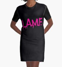L.A.M.F. (Like a Motherf#cker) LAMF Pink Graphic T-Shirt Dress