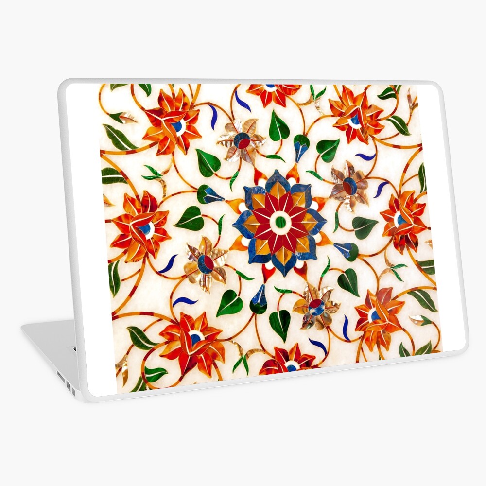 Diseño Floral Taj Mahal Vinilo para portátil