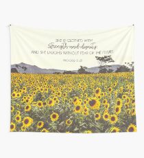 Proverbs and Sunflowers Tapestry