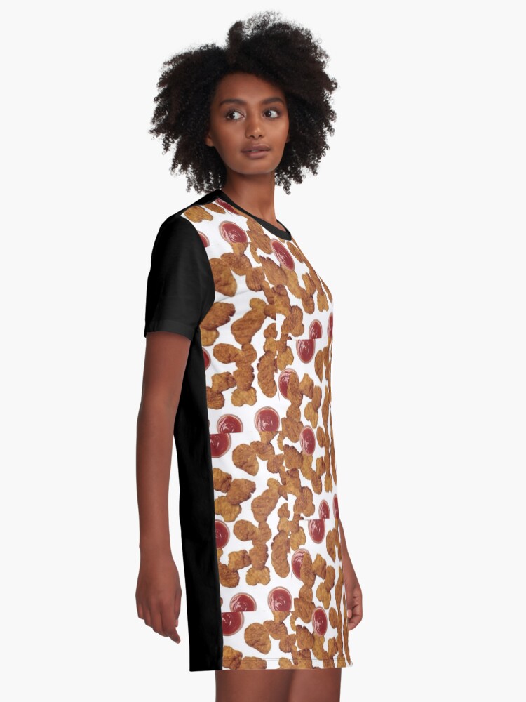 Alternate view of Chicken Nuggets Graphic T-Shirt Dress