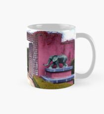 Red Wall Of Elephants Duo Mug