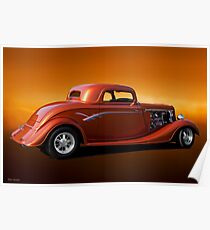 1934 Ford Three-Window Coupe Poster