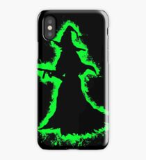 Evil halloween green and black silhouette iPhone Case