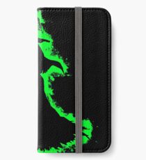 Evil halloween green and black silhouette iPhone Wallet/Case/Skin