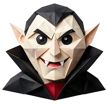 Origami Dracula Vampire Portrait
