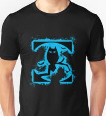 Bat halloween lightblue and black silhouette Unisex T-Shirt