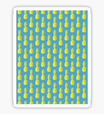 Pineapples - Light Blue & Yellow #947 Sticker