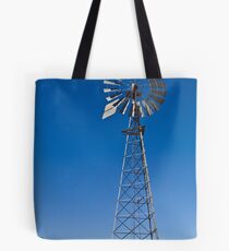 Windmill and blue sky Tote Bag