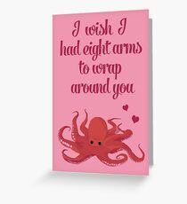 Octopus Valentine's Day Card Greeting Card