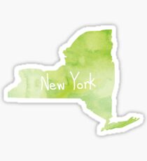 Pegatina Acuarela verde Nueva York