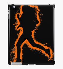 Silhouette fit orange and black silhouette iPad Case/Skin