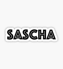 Font Name Sascha Sticker