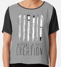 Weapons Of Mass Creation (on grey) Chiffon Top