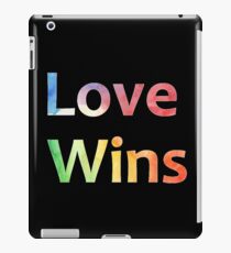 Small Logo Love Wins Slogan Pride 2018 iPad Case/Skin