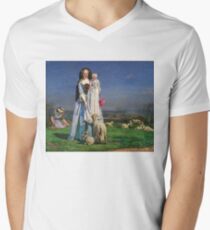Pretty Baa-Lambs - Ford Madox Brown Men's V-Neck T-Shirt