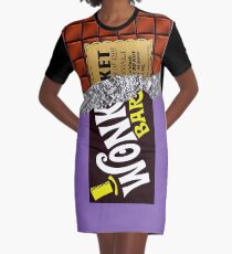 Wonka's Golden Ticket Chocolate Graphic T-Shirt Dress
