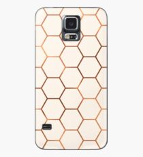 Roségold Kupfer Wabe Hülle & Klebefolie für Samsung Galaxy