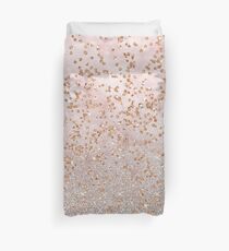 Mixed rose gold glitter gradients Duvet Cover