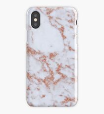 Intense rose gold marble iPhone Case