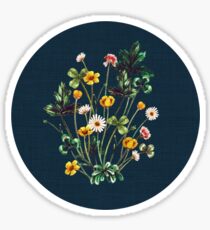 MeadowSweet Autumn on Rustic Blue Sticker