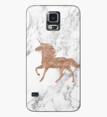 Rose gold marble unicorn Case/Skin for Samsung Galaxy