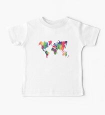 World Map Baby Tee