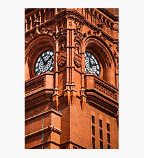 Pierhead Clock, Cardiff, south Wales. UK Photographic Print