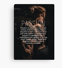Bodybuilding and Fitness Inspirational Quote Canvas Print
