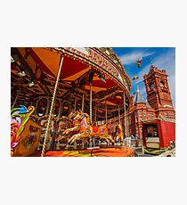 Pierhead Building and Carousel, Cardiff, south Wales. UK Photographic Print