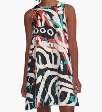 Vestido acampanado Street Art Graffiti Pattern Tinta y Posca