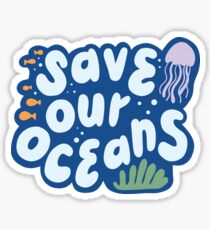 Save Our Oceans environmental minimalist Sticker