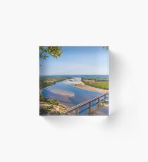 Rio Tejo. Santarém. Acrylic Block