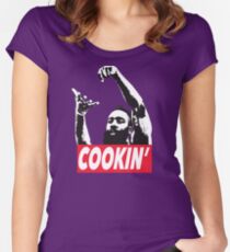 COOKIN' Women's Fitted Scoop T-Shirt