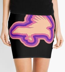 Multi-colored raven Mini Skirt