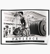 Póster PACIENCIA - Cita inspiradora de culturismo